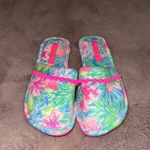 Lilly Pulitzer Swizzle Slippers Size Small